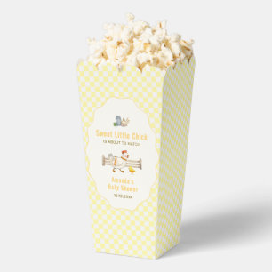 Yellow Gingham Popcorn Farm Chicks Baby Shower Favour Box