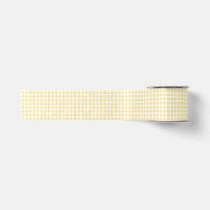 Yellow Gingham Satin Ribbon