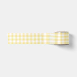 Yellow Gingham Satin Ribbon