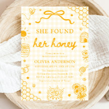 Yellow Gingham She Found Her Honey Bridal Shower