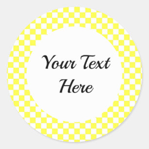 Yellow Gingham Sticker