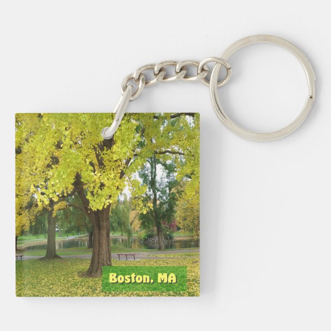 Yellow Gingko Tree Key Ring (Back)
