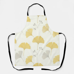 Yellow Ginkgo Fan Leaves Repeat Apron
