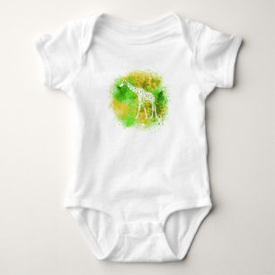Yellow Giraffe Baby Bodysuit