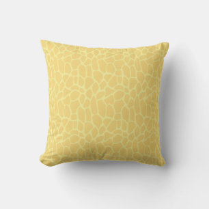 Yellow Giraffe Print Cushion