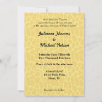 Yellow Giraffe Print Wedding