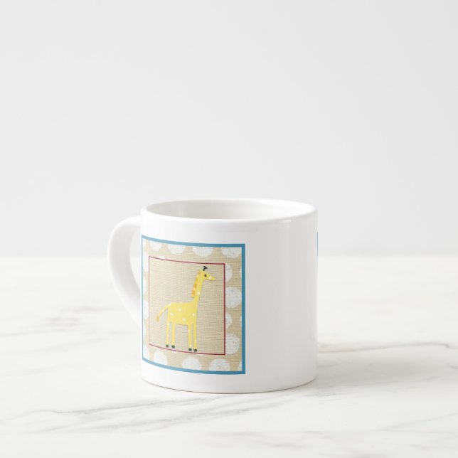 Yellow Giraffe with White Polka Dots Espresso Cup (Front Left)