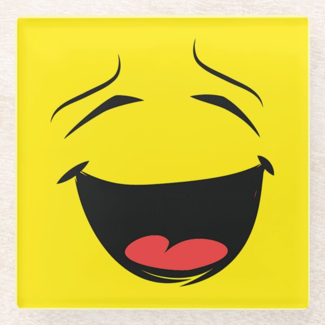 YELLOW GLASS COASTER (Front)