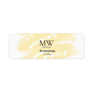 Yellow glitter add your name groomsmen gift throw