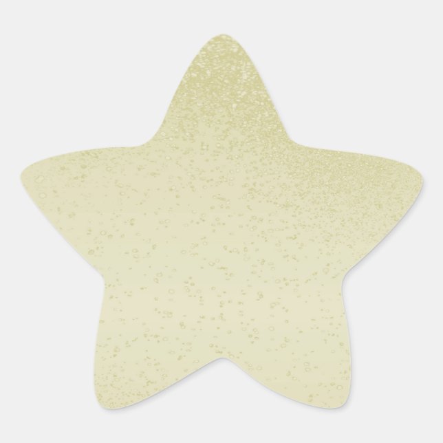 Yellow Glitter Star Sticker (Front)