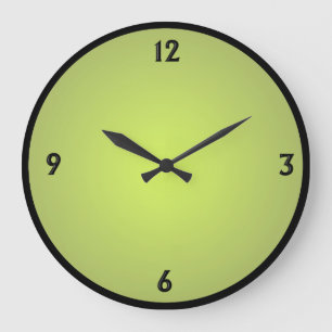 Yellow Glow Four Digit Large Clock