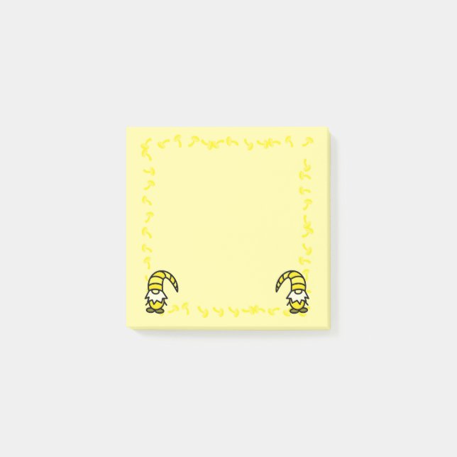 Yellow Gnome Post it Notes (Front)