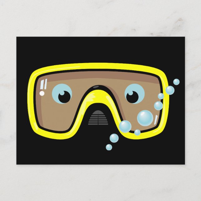 Yellow Goggles Postcard (Front)