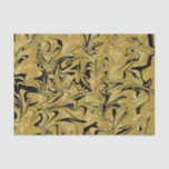 Yellow Gold & Black Elegant Glam Marble Swirl Tissue Paper<br><div class="desc">Custom Tissue Paper</div>