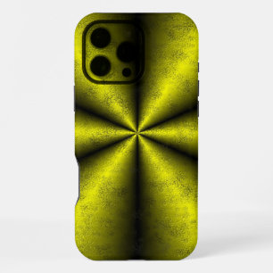 Yellow Gold Black Rainbow in Leather optik iPhone 16 Pro Max Case