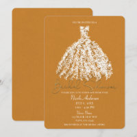Yellow Gold Botanical Leaf Dress Bridal Shower