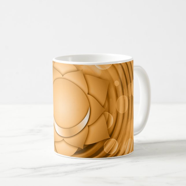 Yellow Gold Chakra Zen Yoga Namaste Personalise Coffee Mug (Front Right)