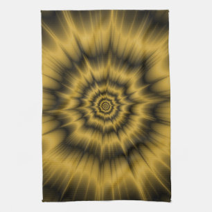 Yellow Gold Explosion Kitchen Towel