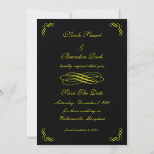 Yellow Gold Fairy Tale Save The Date