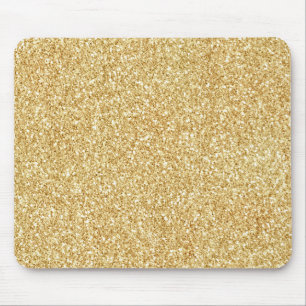 Yellow Gold Glitter Mouse Mat
