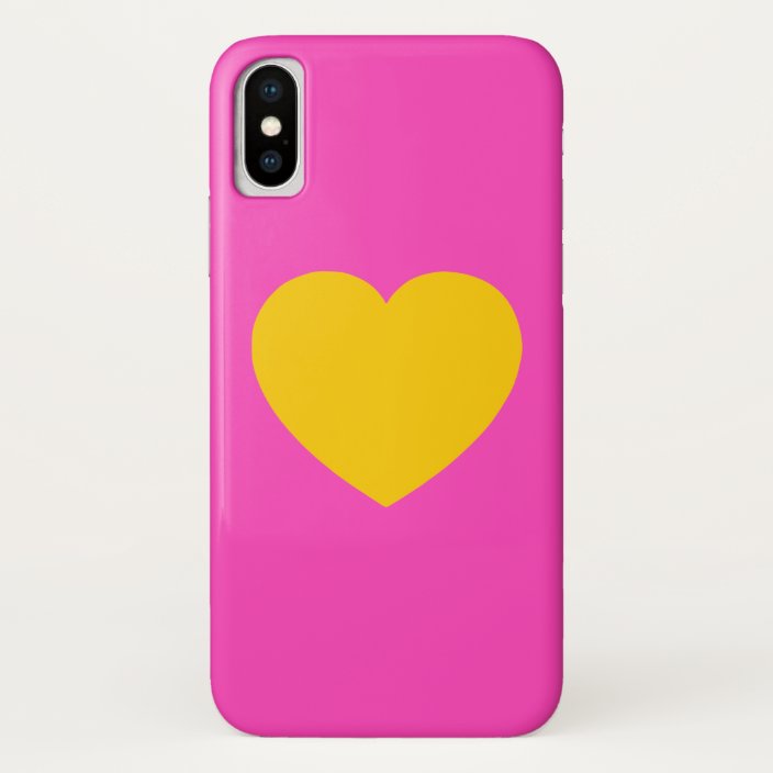 Yellow Gold Heart CaseMate iPhone Case Zazzle.co.uk