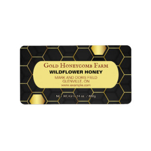 Yellow Gold Honeycomb Beekeeper Product Label