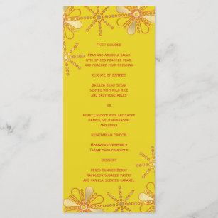 Indian Wedding Menus Zazzle Co Uk