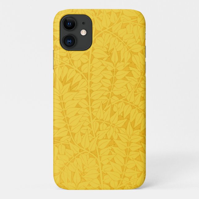 Yellow Gold Leaf Leaves Art Phone Case (Back)