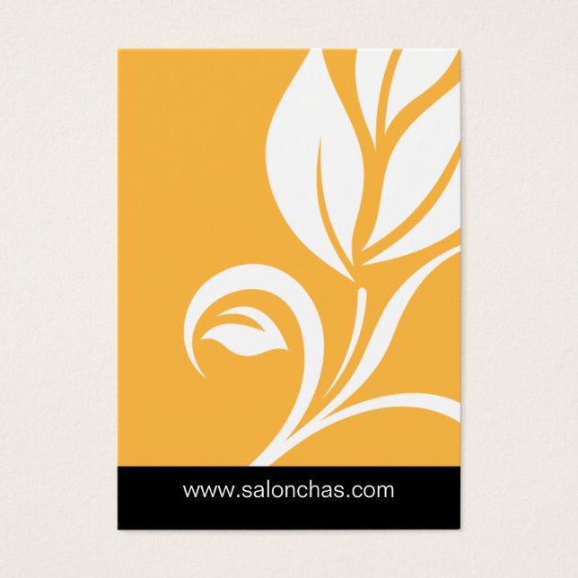 Yellow Gold Leaf Salon Spa Gift Card Certificate (Front)