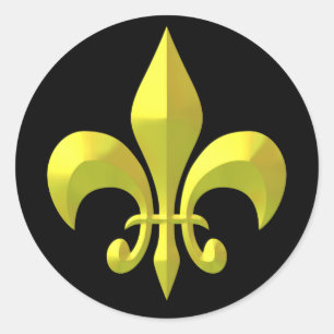 Yellow Gold Metallic Classic Round Sticker
