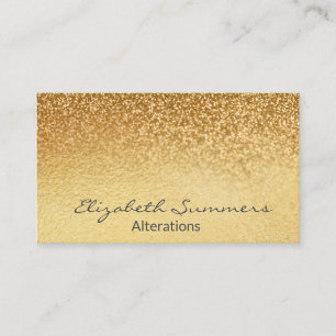 Yellow Gold Ombre Glitter Metallic Foil Elegant Business Card