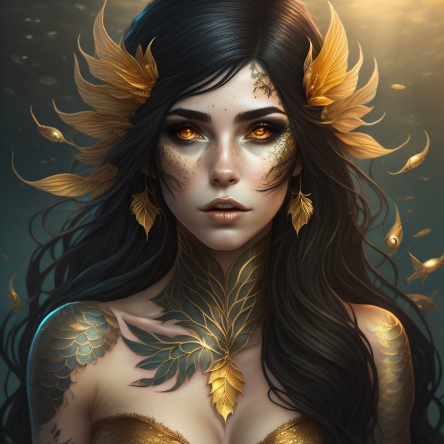 Yellow Gold Queen of the Forest Portrait  Tissue Paper (Creator Uploaded)