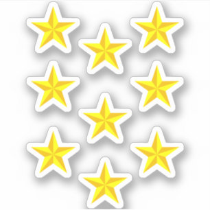 Yellow Gold Stars for School - Reward Stickers
