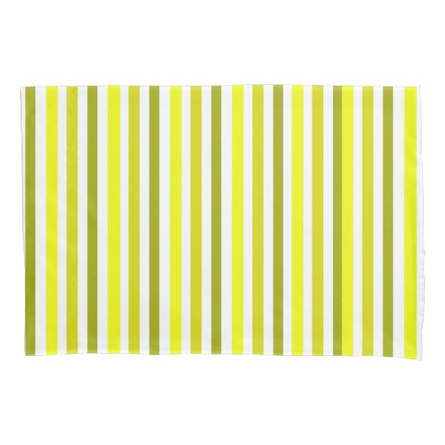 Yellow Gold Striped Pillowcase (Front-Left)