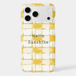 Yellow Gold White Plaid Stripes  