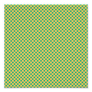 Yellow Gold With Emerald Green Polka Dots STaylor Photo Print
