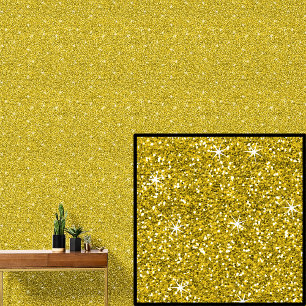 Yellow Gold with Sparkle Stars Wallpaper