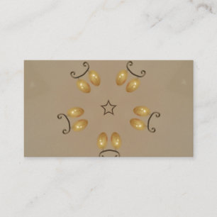 Yellow Golden Egg Pattern Easter Eggs Rustic Beige Business Card