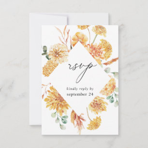 Yellow Golden Floral w Meal RSVP