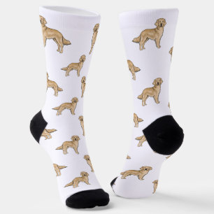 Yellow Golden Retriever Cute Cartoon Dog Pattern Socks