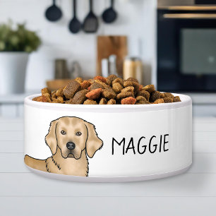 Yellow Golden Retriever Cute Dog And Custom Name