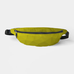 Yellow gradient geometric mesh pattern bum bags