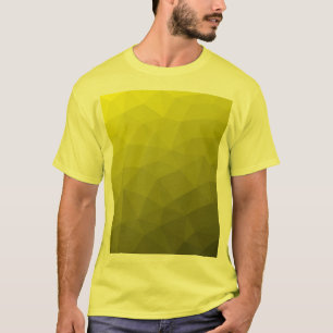 Yellow gradient geometric mesh pattern T-Shirt