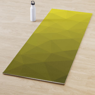 Yellow Gradient Geometric Mesh Pattern Yoga Mat