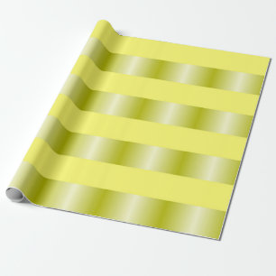 Yellow gradient stripes pattern wrapping paper
