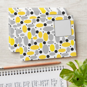 yellow gray bean retro pattern for home decor envelope