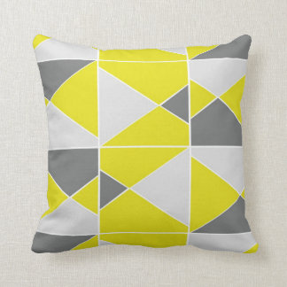 Yellow Gray Pattern Cushion