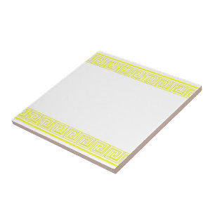 Yellow Grecian Frieze Pattern Tile