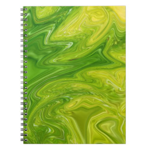 Yellow green abstract for a positive mood   notebook