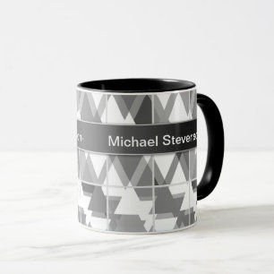 Yellow green abstract , geo , geometric , yellow , mug